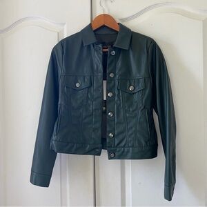 Dark Green Leather Jacket